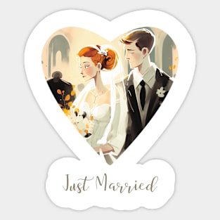 Just Married Sticker